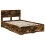 VidaXL vidaXL Bed Frame with Drawer Smoked Oak 120 x 190 cm Engineered Wood 5