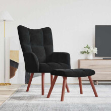 vidaXL Relaxing Chair Black Velvet