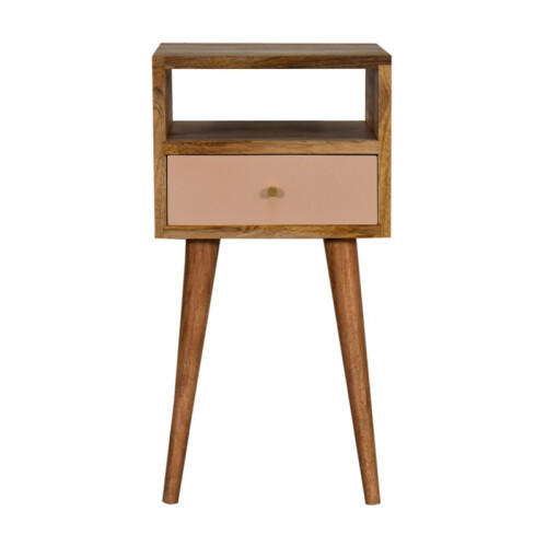 Solid Wood Bedside Table – Hand Painted,30*30*57cm 2