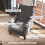 Retro Linen Wingback Accent Chair, Dark Grey 4