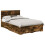 VidaXL vidaXL Bed Frame with Drawer Smoked Oak 120 x 190 cm Engineered Wood 4