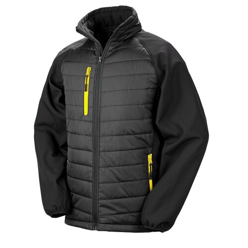 Result (4XL, Black/Yellow) Result Womens/Ladies Compass Soft Shell Jacket