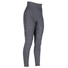 (11-12 Years, Grey) Aubrion Girls Eltar Horse Riding Tights