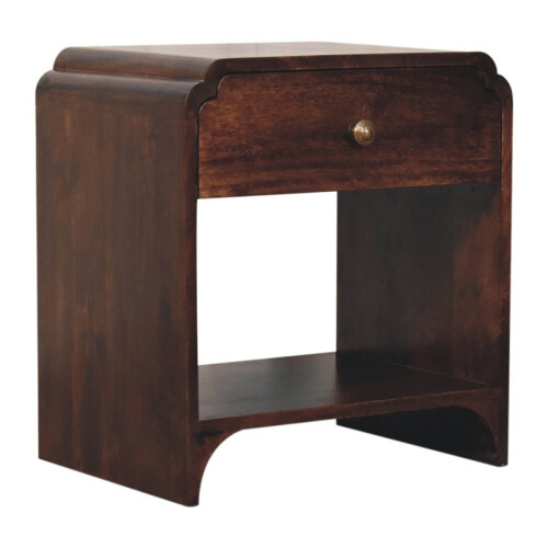 Dark Brown Walnut Bedside Table, 35*45*50cm 1