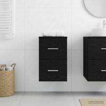 vidaXL Bathroom Cabinet In-between Black Oak 30 x 41 x 50 cm