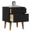 VidaXL vidaXL Bedside Cabinet Black 40 x 35 x 48 cm Solid Pine Wood 6