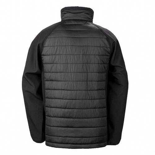 Result (4XL, Black/Grey) Result Mens Black Compass Padded Soft Shell Jacket 2