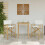 VidaXL vidaXL Folding Director's Chair 2 pcs Natural Bamboo 1