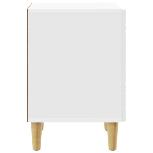 VidaXL vidaXL Bedside Table High Gloss White 43 x 34.5 x 50 cm 1
