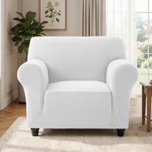 (1 Seater, Light Grey) Spandex Sofa Cover Anti Allergic Elastic Fit Furniture Pet Protector Stretch Couch