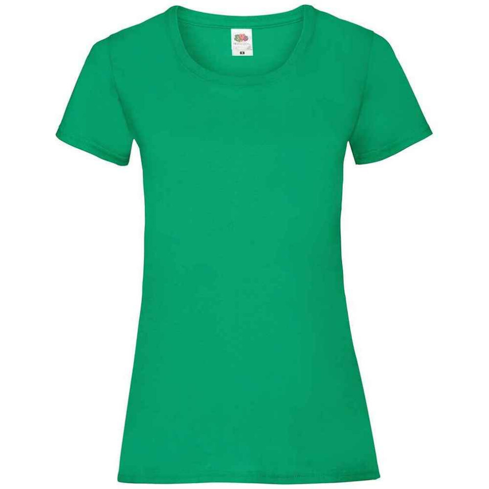 Fruit Of The Loom (12 Uk, Kelly Green) Womens/Ladies Valueweight Heather Lady Fit T-Shirt