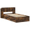 VidaXL vidaXL Bed Frame with Storage Smoked Oak 75 x 190 cm Engineered Wood 3