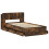 VidaXL vidaXL Bed Frame with Storage Smoked Oak 75 x 190 cm Engineered Wood 4