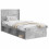 VidaXL vidaXL Bed Frame with Storage and Headboard Concrete Grey 90 x 200 cm 5