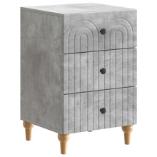 vidaXL Bedside Cabinet Concrete Grey 43x 41 x 66.5 cm Engineered Wood