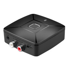 6.0 Audio Receiver 3.5mm AUX to 2 RAC USBC Stereo Music Wireless Audio Adapter for PC TV Car Speaker Amplifier