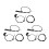 9PCS Engine Hood Release Bowden Cable for  E46 320I 323I 98-05 51238208442 1