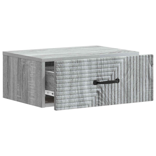 VidaXL vidaXL Wall-Mounted Bedside Cabinet 2 pcs Grey Sonoma Engineered Wood 2