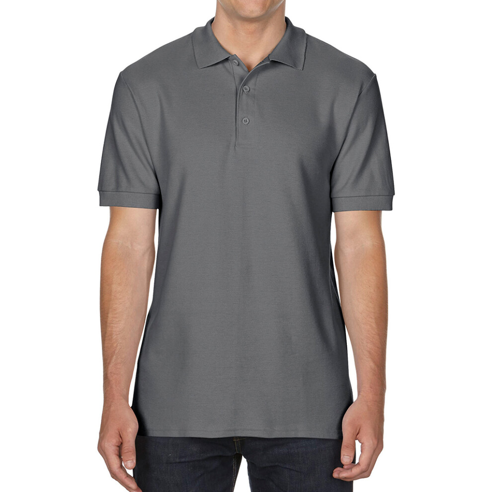 Gildan (Xl, Charcoal) Mens Double Piqué Polo Shirt