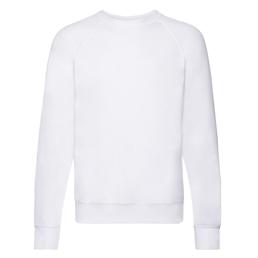 Fruit Of The Loom (Xxl, White) Unisex Adult Lightweight Raglan Sweatshirt