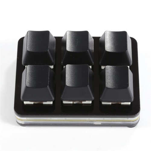 6 Key Customizable Shortcut Keyboard  Keyboard Full Copy and Paste 1 Touch Password Keyboard Black 1