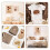 Tom de Pele 3D Puff Vinyl Heat Transfer Creme Bege Marrom Ferro para Camisetas de Tecido DIY, 10 X 12 Polegadas, 6 Folhas 7