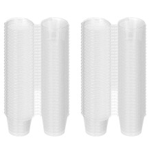 200 StüCk Kleine KunststoffbehäLter mit Deckel, 25 Ml Kleine SaucentöPfe KunststofftöPfe Jelly Pots für Saucen, Dips, Salate