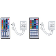 2X DC12V RGB-LED-Controller + 44 Tasten Fernbedienung RGB-Steuerbox IR-Lichtstreifen-Controller für 2835 5050 RGB-Lichtstreifen