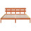 VidaXL vidaXL Bed Frame with Headboard Brown 200 x 200 cm Solid Pine wood 4