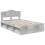 VidaXL vidaXL Bed Frame Concerte Grey 135 x 190 cm Solid Pine Wood 4