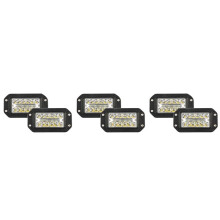 6Pcs 12V 6 Inch Flush Mount Work Light 26 LED Super Bright Spotlight Car Headlights