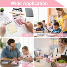 12 Digits Electronic Calculator Solar Calculator Dual Power Calculator Office Financial Basic Desk Calculator-