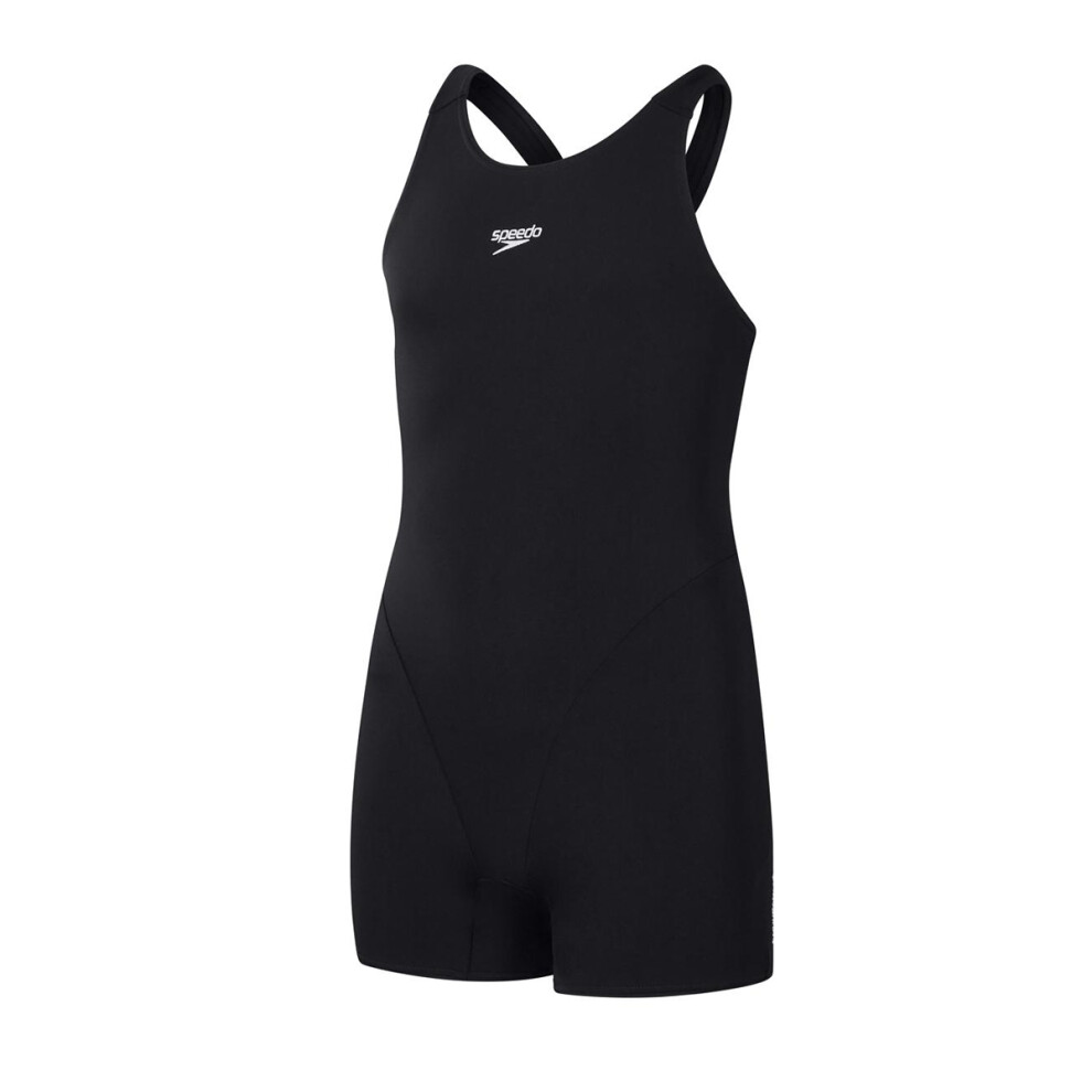 Speedo (7-8 Years, Black) Girls Eco Endurance+ One Piece Swimsuit