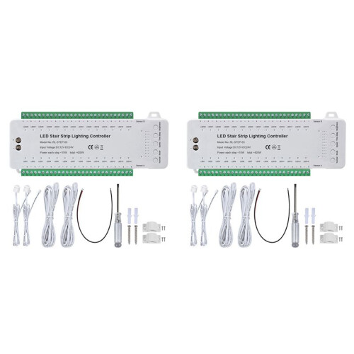 2X Treppen-LED-Bewegungssensor-Controller  Stair Induction Controller LED-Streifendimmer Treppenlicht-Controller