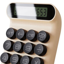 Typewriter Handheld Calculator with Mechanical and 10 Digit Display