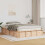 VidaXL vidaXL Bed Frame Brown 140 x 200 cm Solid Pine Wood 1