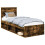 VidaXL vidaXL Bed Frame with Headboard Smoked Oak 75 x 190 cm Solid Pine Wood 5