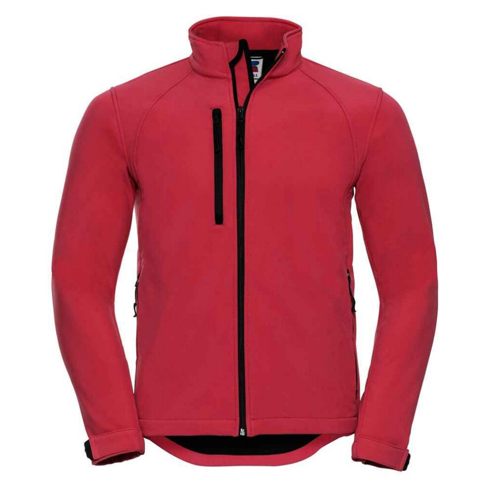 Russell (S, Classic Red) Mens Plain Soft Shell Jacket