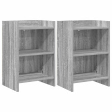 vidaXL Bedside Tables 2 pcs Grey Sonoma 40 x 30 x 60 cm