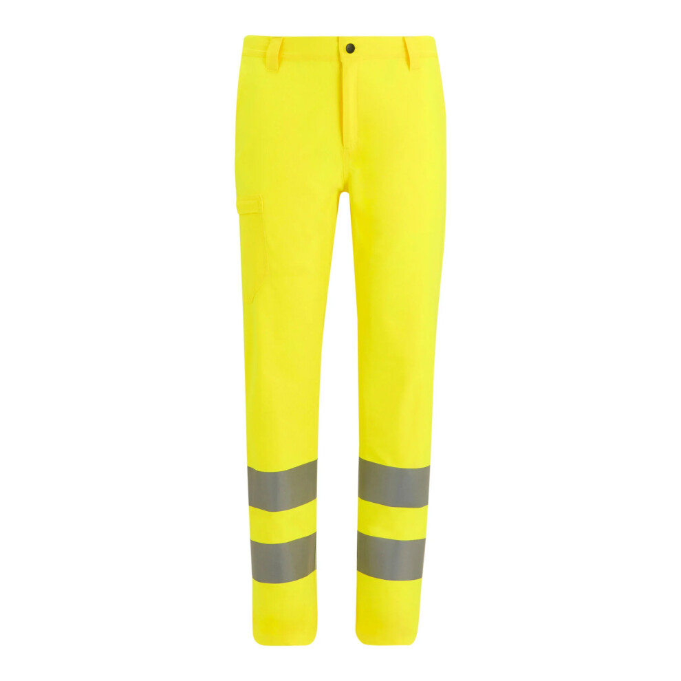 Regatta (46R, Yellow) Mens Stretch Hi-Vis Trousers