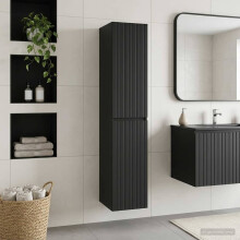 vidaXL Wall-mounted Bathroom Cabinet Black 33 x 34.5 x 160 cm