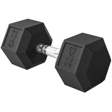 20kg Single Hex Dumbbell – Rubber Coated