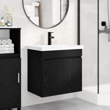 vidaXL Bathroom Vanity Unit with Tap Black Oak 61 x 40 x 74.5 cm