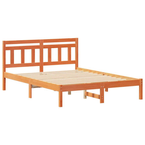 VidaXL vidaXL Bed Frame Brown 135 x 190 cm Solid Pine Wood 2