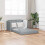 VidaXL vidaXL Folding Sofa Bed Light Grey 112 x 60 x 55 cm Fabric 1
