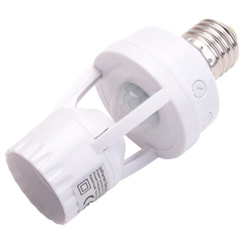 2PCS AC110-220V 360Degree Pir Induction Motion Sensor IR Infrared Human E27 Plug Socket  Base Led Bulb Lamp Holder 2