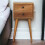 Mini Oak-Style Solid Wood Bedside Table,30*30*57cm 1