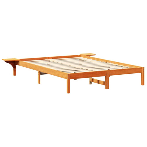 VidaXL vidaXL Bed Frame Wax Brown 140 x 200 cm Solid Pine Wood 2