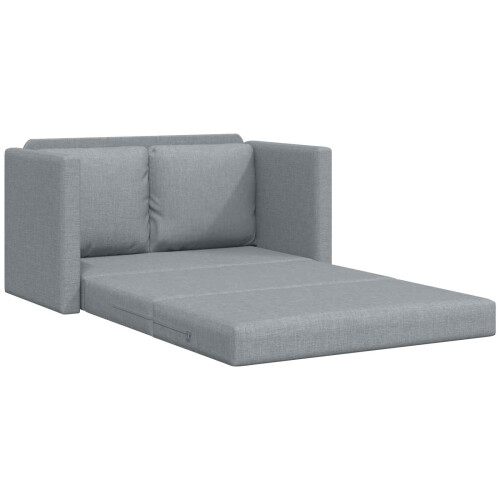 VidaXL vidaXL Folding Sofa Bed Light Grey 112 x 60 x 55 cm Fabric 2