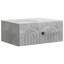 vidaXL Wall-Mounted Bedside Cabinet Concrete Grey 49 x 34.5 x 20 cm